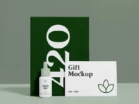 Free Gift Package PSD Mockup