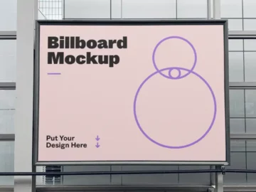 Free Indoor Billboard Mockup