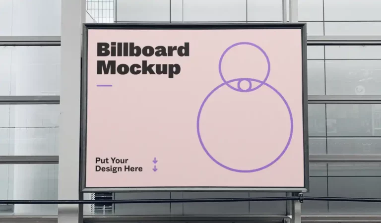 Free Indoor Billboard Mockup