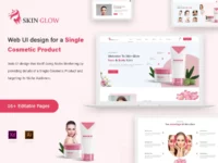 Free Landing Page Template for Cosmetic Products