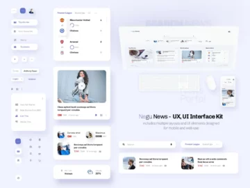 Free News Portal UX & UI Interface Kit