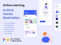 Free Online Learning App UI Kit