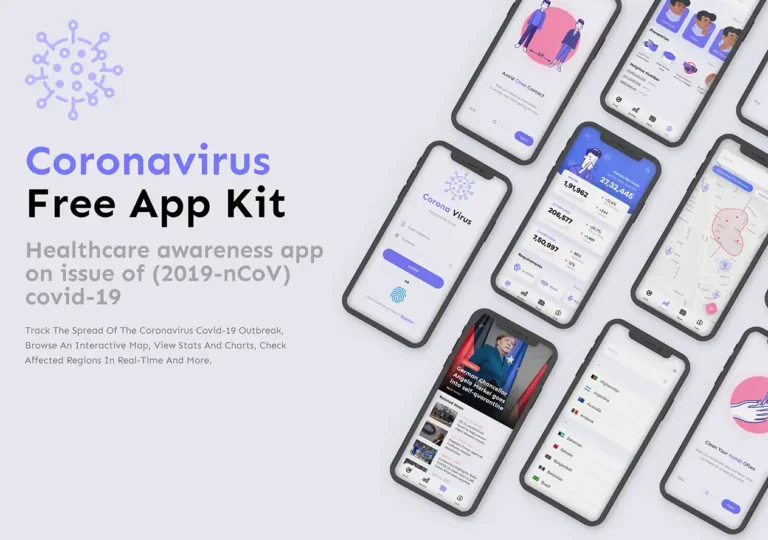 Free Pandemic Mobile App UI/UX Design