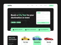 Free Taxi Agency Landing Page UI Design
