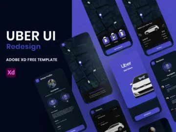 Free Uber App Redesign for Adobe XD