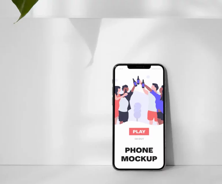 Free iPhone on Box Mockup