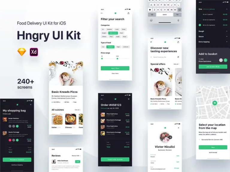 Hngry - Free Food Delivery UI Kit