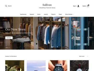 Sullivan - Free E-Commerce WordPress Theme