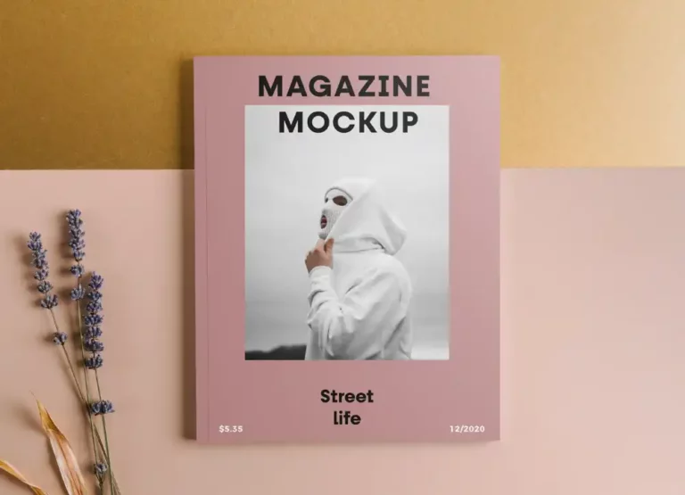 Magazine Front Cover Free Mockup