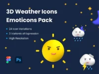 Free 3D Weather Icons Pack