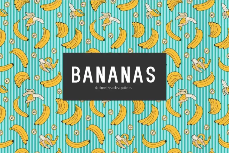 Free Bananas Vector Seamless Pattern