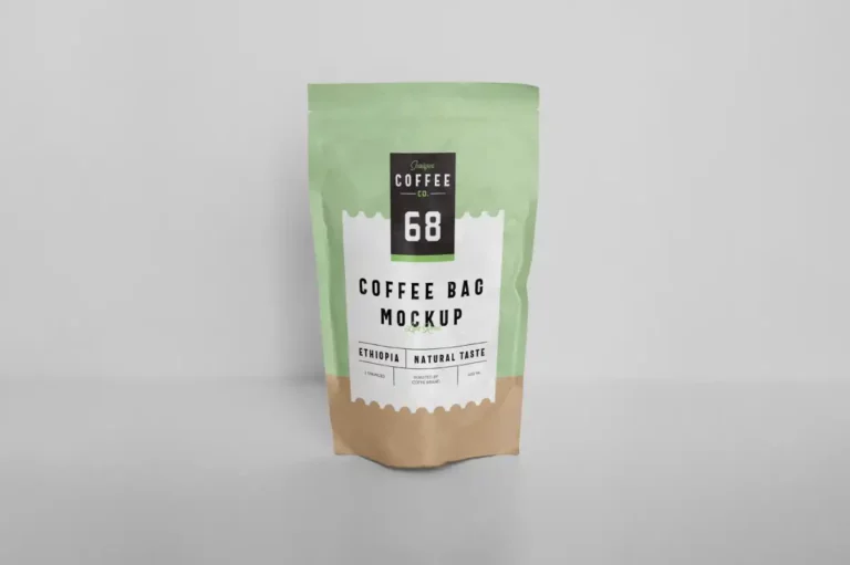 Free Coffee Packaging Bag Mockup