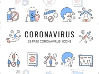 Free Coronavirus (COVID-19) Vector Icon Set