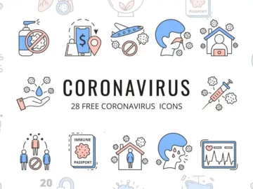 Free Coronavirus (COVID-19) Vector Icon Set
