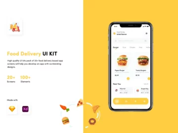 Free Food Delivery Mobile App Ui Kit