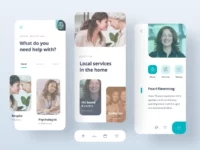 Free Home Care Support App UI Kit