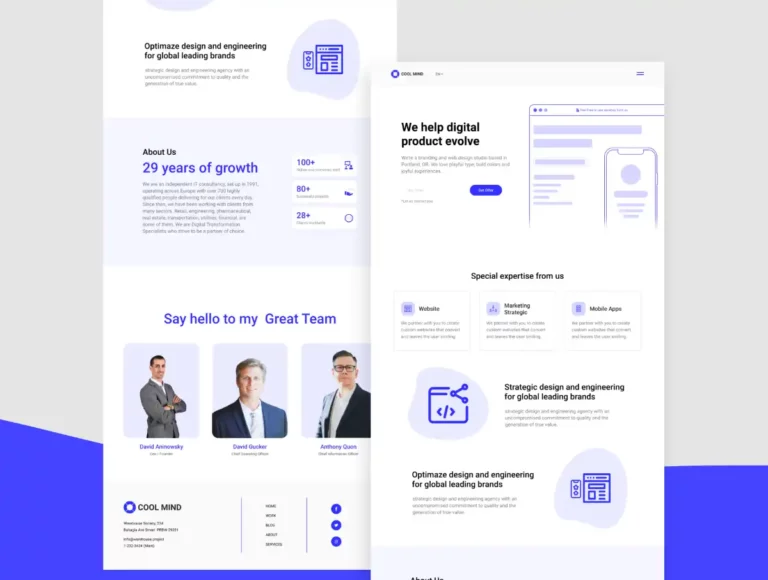 Free Landing Page Designs for Figma