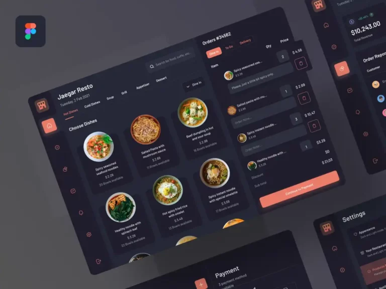 Free Online Food Delivery Website UI Design