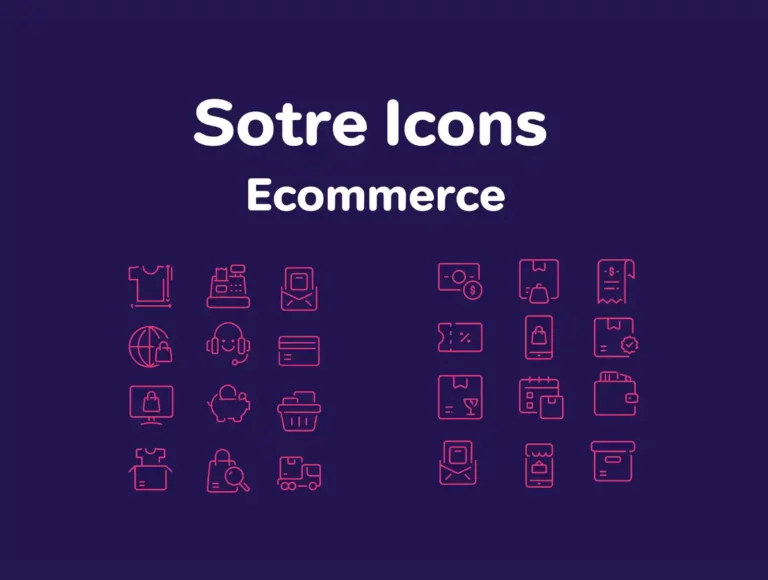 Free Online Store E-Commerce Icon Set