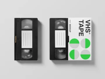 Free VHS PSD Mockup