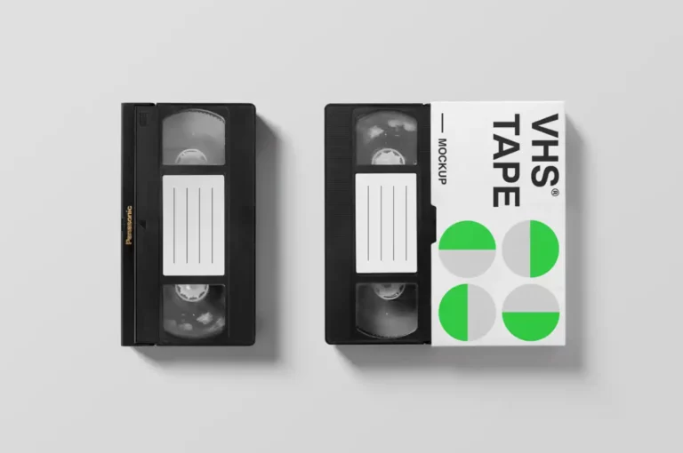 Free VHS PSD Mockup