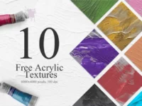 10 Free Hand Painted Acrylic Textures