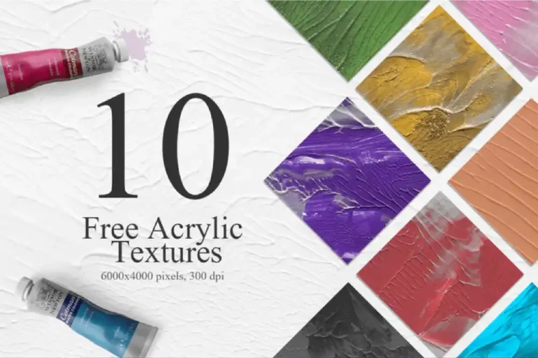 10 Free Hand Painted Acrylic Textures