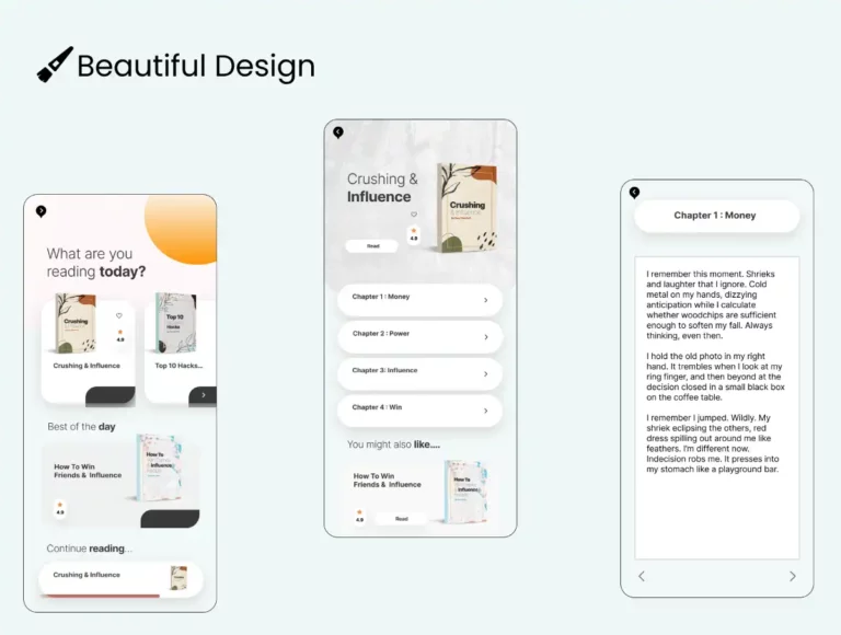 Book Reading App UI Design
