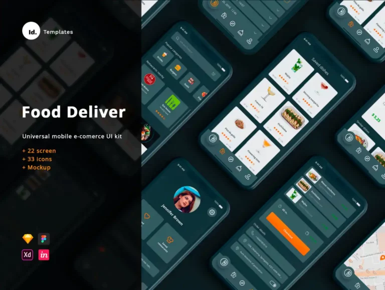 Food Delivery App UI Kit Design