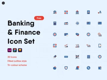Free Banking and Finance Icon Set