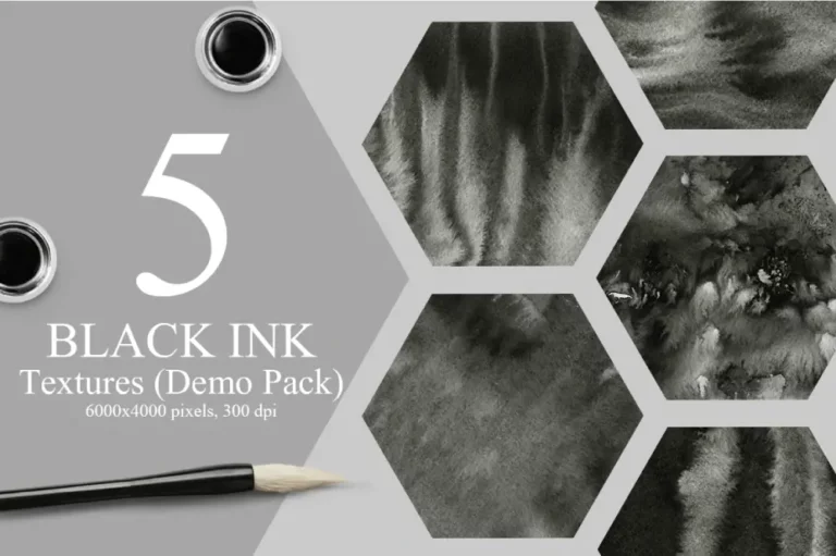 Free Black Ink Textures Pack
