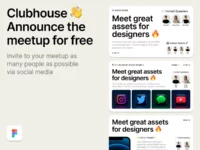 Free Clubhouse Social Media Templates