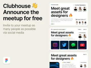 Free Clubhouse Social Media Templates