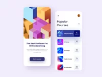 Free Online Learning App UI Design