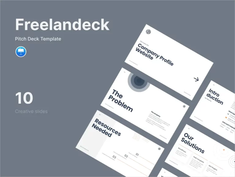 Freelandeck - Free Pitch Deck Template for Keynote
