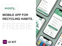 Wasty Mobile App - Free UX/UI KIT