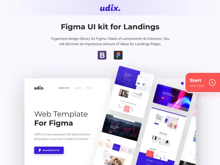 uDix — Figma UI Kit for Landings Pages