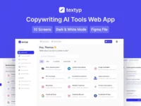 Free Copywriting AI Tools Web App UI Kit